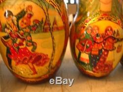 Russian Matryoshka Wooden Nesting Dolls w. Unique and different graphics & colors