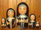 Russian Matryoshka Nesting Doll 5 Pc Nun Monastery Candle Ryabov Artist Retired
