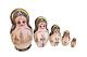 Russian Nesting Doll Hand Painted Matryoshka Signed Set Of 5