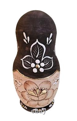 Russian Nesting DOLL Hand Painted Matryoshka Signed Set of 5