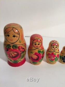 Russian Nesting Doll 5 Piece USSR Russia APTHKYA 3181a