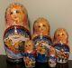 Russian Nesting Doll 5 Pieces. 8 Original, Sign By Artist
