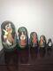 Russian Nesting Doll Fairytale Hand Painted 5 Piece Set Signed