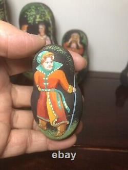 Russian Nesting Doll Fairytale Hand Painted 5 piece Set Signed