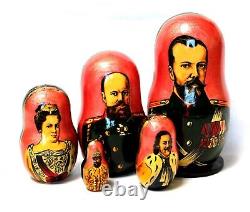 Russian Nesting Doll (MATRIOSHKA) Hand Painted In Russia-Russian Czars #144