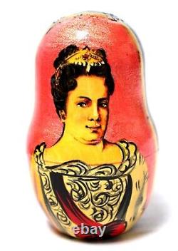 Russian Nesting Doll (MATRIOSHKA) Hand Painted In Russia-Russian Czars #144