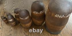 Russian Nesting Doll Matroyshka Composer Set Signed 9.5 Tall 9 Pc 1997