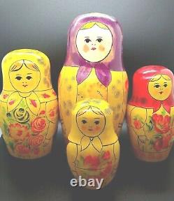 Russian Nesting Doll, Matryoshka, 1980's, Hand painted, 13 pieces