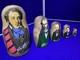 Russian Nesting Doll Poets Pushkin Etc 5 Piece Hand Crafted