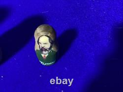 Russian Nesting Doll Poets Pushkin Etc 5 piece hand crafted