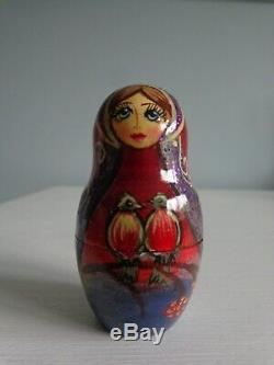 Russian Nesting Doll Set Signed/ Matryoshka/babushka/winter/fairytale/christmas