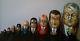 Russian Nesting Dolls 10 Matryoshka Soviet Leaders, Signed Vintage