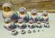 Russian Nesting Dolls 15 Pc Set Pastel Pink Matryoshka Babushka Signed Artist 6