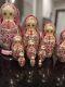 Russian Nesting Dolls 1993, Pink Cherub Pristine, Signed, Fine Art, 10 Doll Set