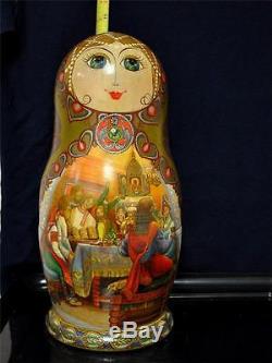 Russian Nesting Dolls 25pcs Set 14 Tall 1993 St Petersburg #1-23-73