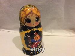 Russian Nesting Dolls 5 piece set 6.5 Multicolor Vibrant