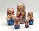 Russian Nesting Dolls Beautifu Children 5 Piece Set Hand Carved Hand Painted