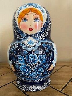 Russian Nesting Dolls Beautiful Bride 15 pieces! Christmas Gift/ Collection