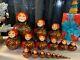 Russian Nesting Dolls Beautiful Flowers 20 Pieces! Signed By Artist! Nice Gift