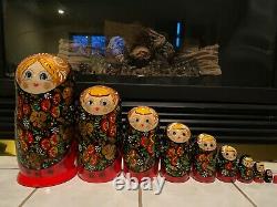 Russian Nesting Dolls Beautiful Girls 10 pieces! Nice Gift