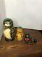 Russian Nesting Dolls Egg 5 In Total-of A Kind Signed Cat Lover Kitten Kitty