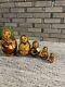 Russian Nesting Dolls Fall Season Hand Painted 5 Pcs 4.5 Tall