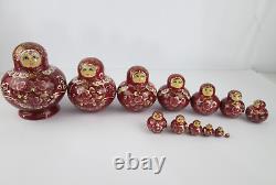 Russian Nesting Dolls Handcrafted & Signed Matryoshka 13 Piece Stacking Set