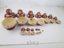 Russian Nesting Dolls Handcrafted & Signed Matryoshka 13 Piece Stacking Set