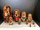 Russian Nesting Dolls Jesus Christ Religious Artist Signed Set Of 10 Matryoshka