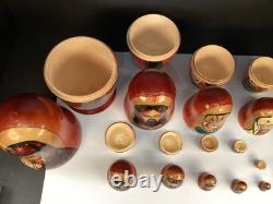 Russian Nesting Dolls Jesus Christ Religious Artist Signed Set of 10 Matryoshka