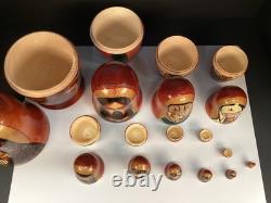 Russian Nesting Dolls Jesus Christ Religious Artist Signed Set of 10 Matryoshka