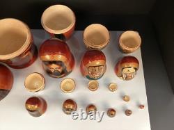 Russian Nesting Dolls Jesus Christ Religious Artist Signed Set of 10 Matryoshka