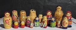 Russian Nesting Dolls Lot See Stamped Bottom