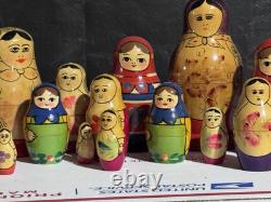 Russian Nesting Dolls Lot See Stamped Bottom