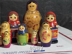 Russian Nesting Dolls Lot See Stamped Bottom
