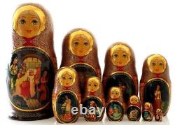 Russian Nesting Dolls Matreyshka 10 10 Pieces Storybook Fairytale