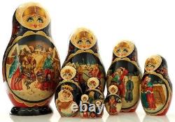 Russian Nesting Dolls Matreyshka 9.5 10 Pieces Storybook Fairytale