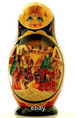 Russian Nesting Dolls Matreyshka 9.5 10 Pieces Storybook Fairytale