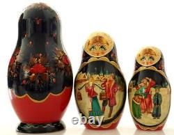 Russian Nesting Dolls Matreyshka 9.5 10 Pieces Storybook Fairytale