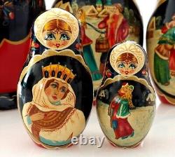 Russian Nesting Dolls Matreyshka 9.5 10 Pieces Storybook Fairytale