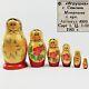 Russian Nesting Dolls Matryoshka Set 6 Vtg 1965 Mampewka 6.5 Wood Hand Painted