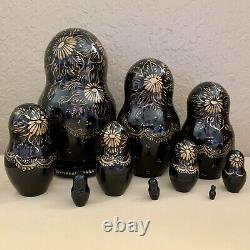 Russian Nesting Dolls Matryoshka Set of 10 Hand Painted Signed 9