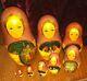 Russian Nesting Egg Matryoshka Ten-hand Painted Dolls Made Ussr Lightweight