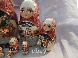 Russian Nesting Matryoshka Dolls 10 Fairy Tale Winter Scene 10