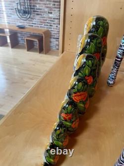 Russian Nesting Matryoshka Dolls 10pc HandPainted 9 The Heron and the Fox Fable