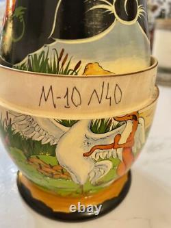 Russian Nesting Matryoshka Dolls 10pc HandPainted 9 The Heron and the Fox Fable