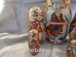 Russian Nesting Matryoshka Dolls Fairy Tale Boy with Fish 9