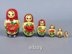 Russian Nesting Wood Fairisle and Painted by Hand Collection Vintage Years'80