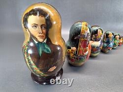Russian Nesting dolls RARE Early Unknown art wooden figures toy matryoshka 7