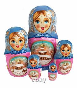 Russian Nesting dolls stacking Emboîtables Matryoshka Paint Zakiriyanova